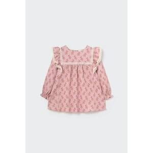 NEW COZMO baby girls' bloom textured dress in silver pink